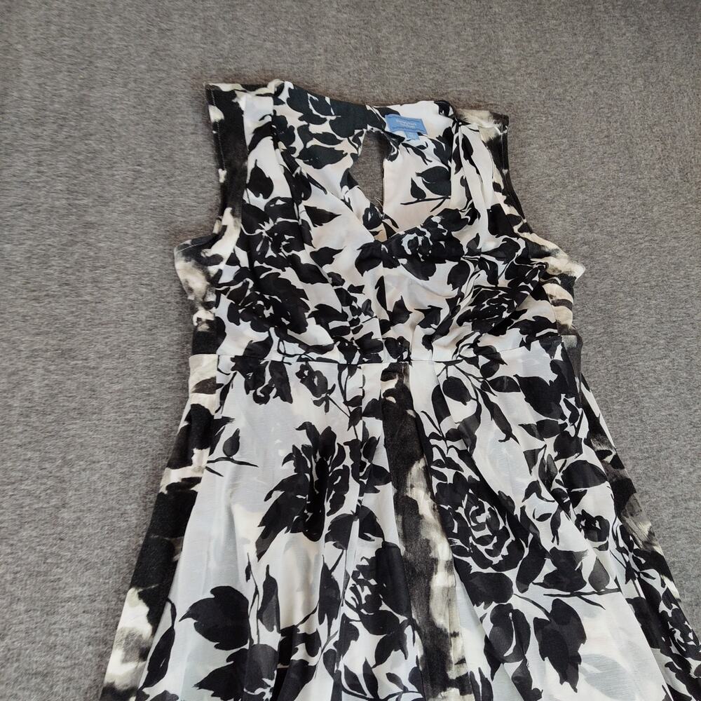 Lot of2 Simply Vera Wang Empire Waist Asym Flowy Dresses XL Black Purples Floral - Picture 3 of 7